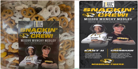 SNACKIN' WITH THE CREW! MIZZOU MUNCHY MEDLEY 7oz