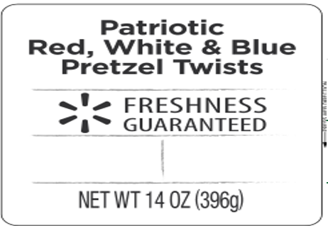 PATRIOTIC RED, WHITE & BLUE PRETZEL TWISTS 14oz
