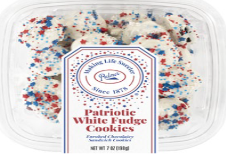 PATRIOTIC WHITE FUDGE COOKIES 7oz