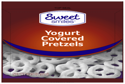 SWEET SMILES YOGURT COVERED PRETZELS 3.25oz
