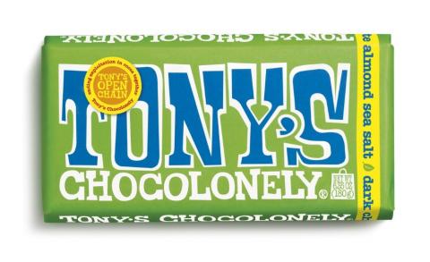 Tony’s Chocolonely, Dark Chocolate Almond Sea Salt
