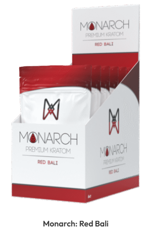 Image of Monarch Premium Red Bali Kratom Powder Container