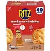 55.2 oz. RITZ Peanut  Butter Cracker  Sandwiches – 40 Count (40 x 1.38-oz. 6-pack carton)