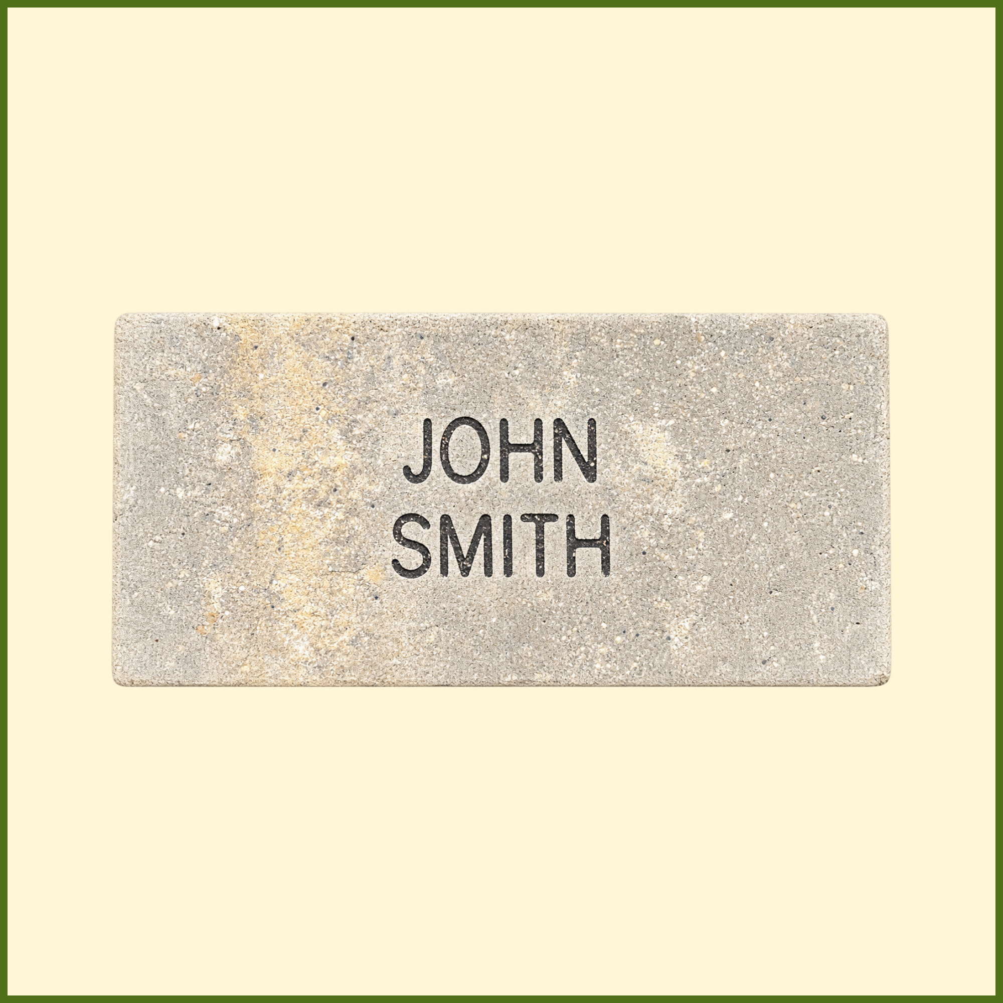 Small 4 by 8 inch personalized MANNA paver