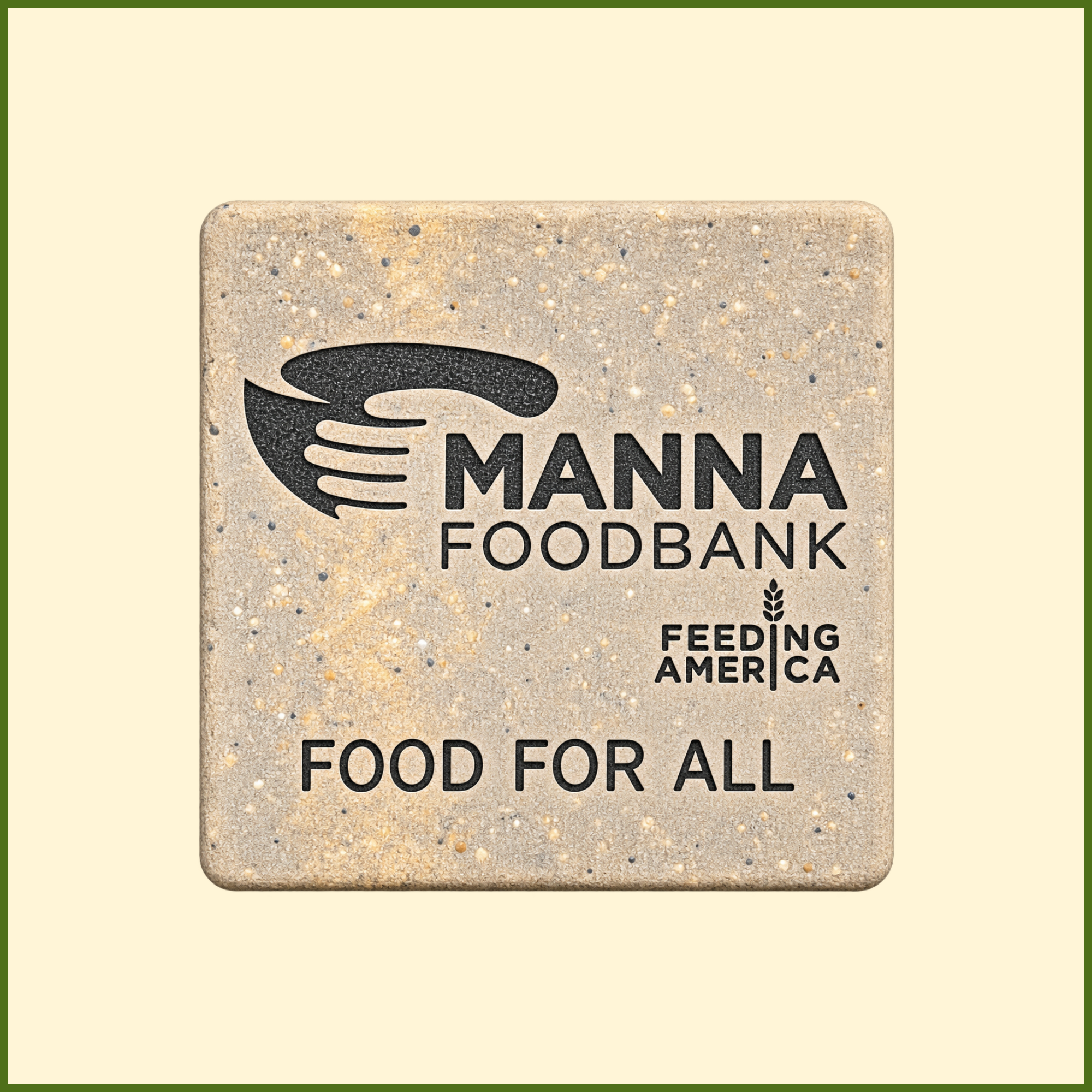 Large 12 by 12 inch corporate MANNA paver